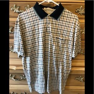 Aquascutum of London MENs plaid polo size: XL